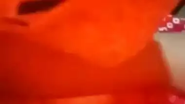 Smiling cute girl nude video call with boyfriend