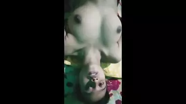 Cute girl recording herself