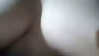 Cute chubby Indian GF lifting nighty and showing pussy