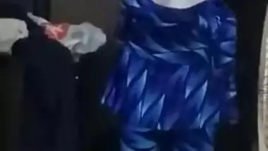 Indian girl changing dress