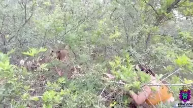 Thick Ass Brunette gets her Sweaty Pussy Licked and Fucked while hiking