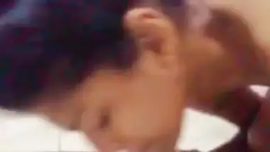 Horny Desi XXX girl licking her pussy juice from floor