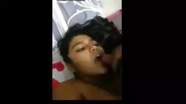 Desi couple Boyfriend and Girlfriend both in a same room