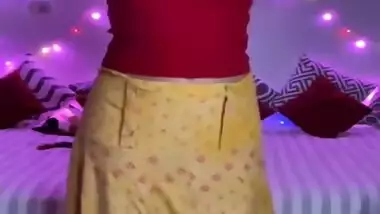 Desi Indian Girl Dancing On Video Call With Her Boyfriend