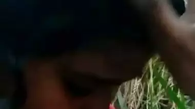 Village girl enjoys outdoor bangla sex by sucking a dick