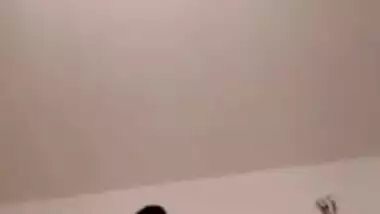 Cute Desi slut fingers her XXX snatch and licks sweet pussy juice